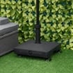BASE PER OMBRELLONE CON RUOTE PER PALI DA Ø28-38MM 45X45X39 CM NERO