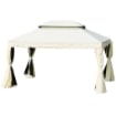 GAZEBO CON DOPPIO TETTO, ZANZARIERE, TENDE, BIANCO CREMA 3 X 4 M