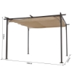 GAZEBO PERGOLA CON PARASOLE RETRAIBILE 350 X 350 X 230 CM BEIGE