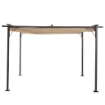 GAZEBO PERGOLA CON PARASOLE RETRAIBILE 350 X 350 X 230 CM BEIGE