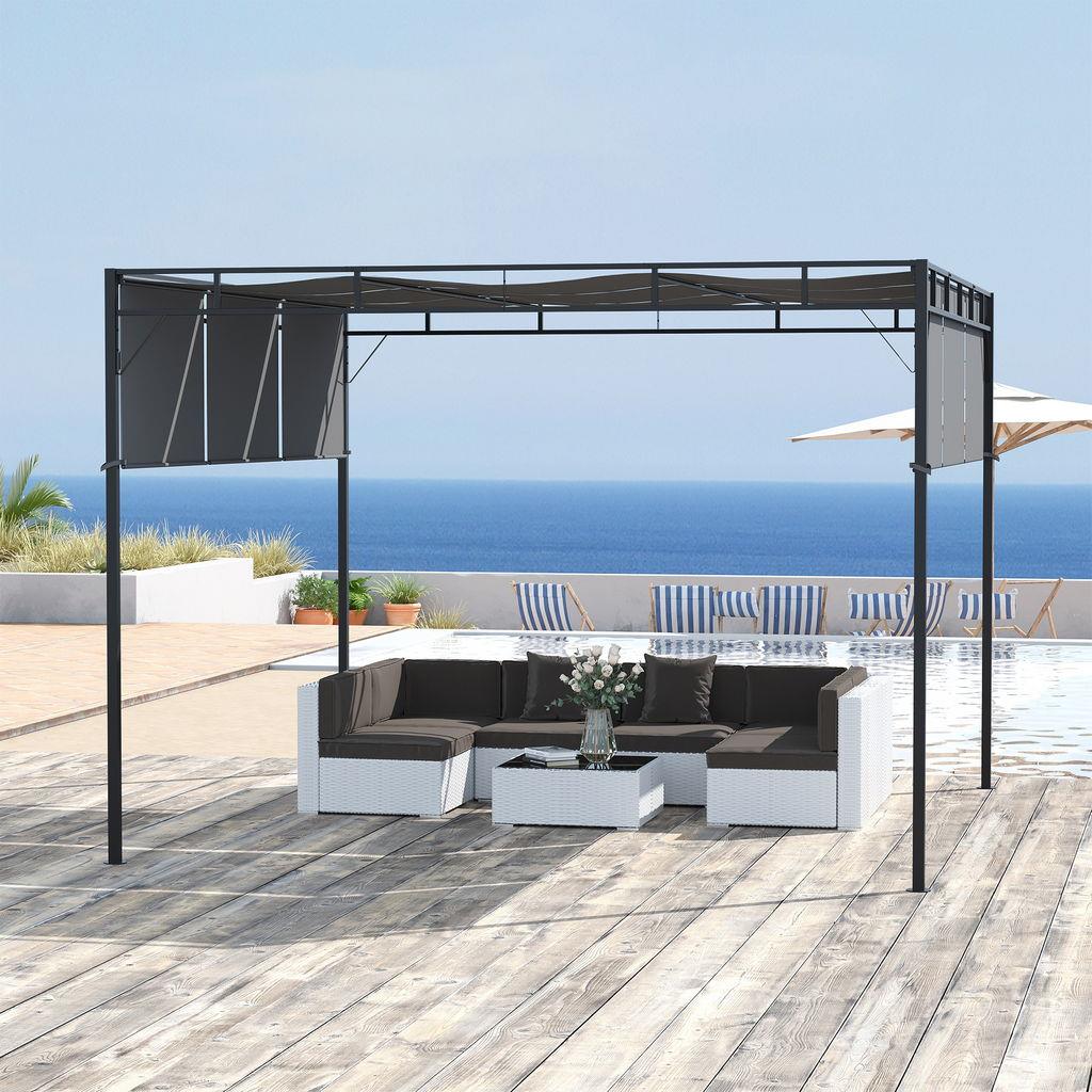 Il Numero 1 Del Risparmio-GAZEBO A PERGOLA 3X3M IN ACCIAIO CON ...