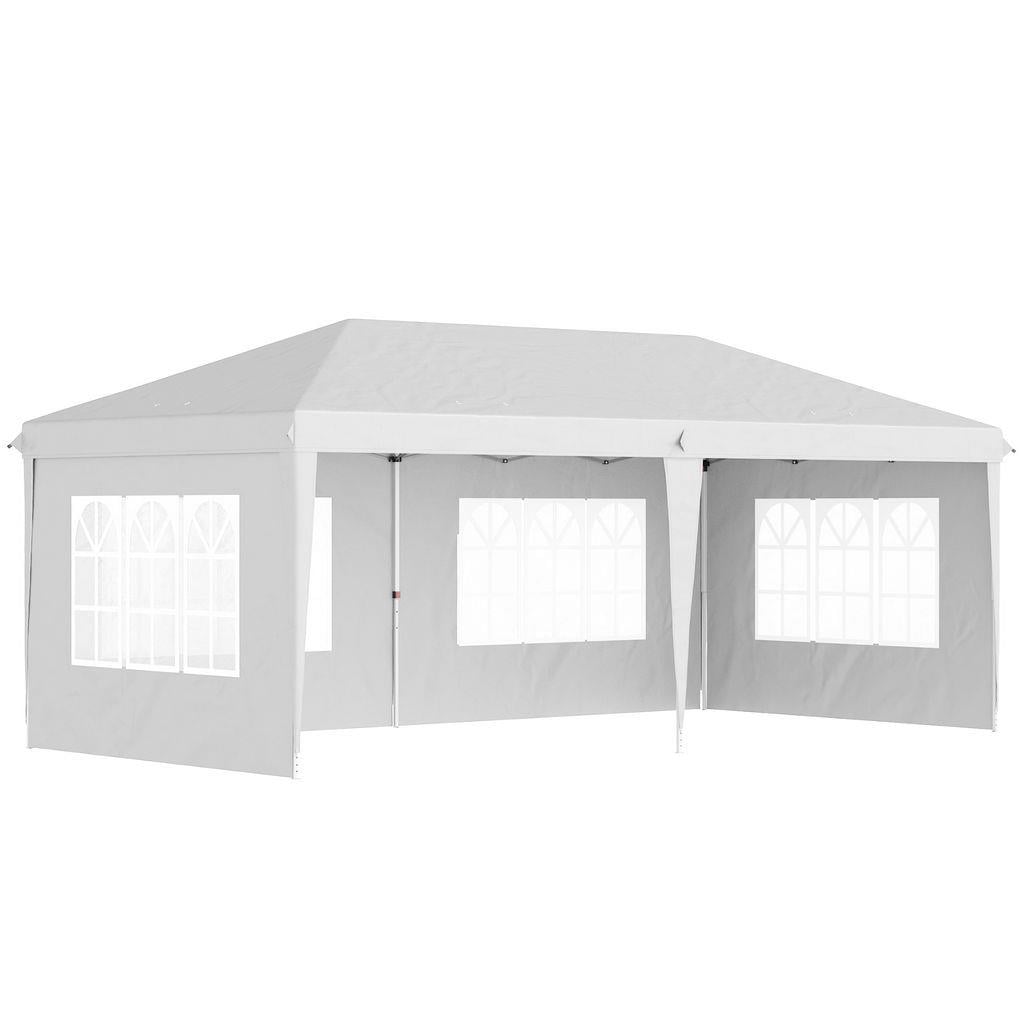 Tende Laterali Per Gazebo 3x3 M – 4 Pannelli Di Privacy Colore Cachi - 2