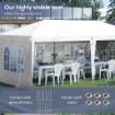 GAZEBO DA ESTERNO TENDE REMOVIBILI 585 X 295 X 270 CM BIANCO