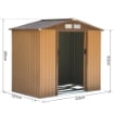 CASETTA DA GIARDINO PORTA UTENSILI IN LAMIERA DI ACCIAIO 213 X 127 X 185CM