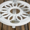 SET DA GIARDINO IN ALLUMINIO BIANCO 2 SEDIE 45X42X85.5 CM E TAVOLINO ROTONDO Ø61X66.5 CM