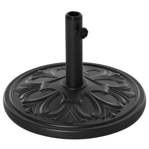 BASE PER OMBRELLONE ROTONDA Ø48X34 CM IN PLASTICA DA 13KG NERO