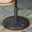 BASE PER OMBRELLONE ROTONDA Ø48X34 CM IN PLASTICA DA 13KG NERO