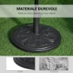 BASE PER OMBRELLONE ROTONDA Ø48X34 CM IN PLASTICA DA 13KG NERO