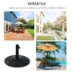 BASE PER OMBRELLONE ROTONDA Ø48X34 CM IN PLASTICA DA 13KG NERO