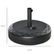 BASE PER OMBRELLONE ROTONDA Ø55CM IN PLASTICA DA 30 KG NERO