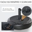 BASE PER OMBRELLONE ROTONDA Ø55CM IN PLASTICA DA 30 KG NERO