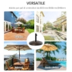 BASE PER OMBRELLONE ROTONDA IN PLASTICA EFFETTO RATTAN DA 25KG BRONZO