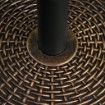 BASE PER OMBRELLONE ROTONDA IN PLASTICA EFFETTO RATTAN DA 25KG BRONZO