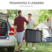 SDRAIO DA GIARDINO PIEGHEVOLE CON SCHIENALE RECLINABILE SU 5 POSIZIONI GRIGIO