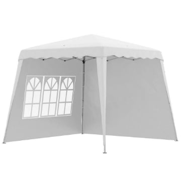 GAZEBO PIEGHEVOLE AD ALTEZZA REGOLABILE IN ACCIAIO E TESSUTO OXFORD 240X240X250 CM