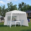 GAZEBO PIEGHEVOLE AD ALTEZZA REGOLABILE IN ACCIAIO E TESSUTO OXFORD 240X240X250 CM