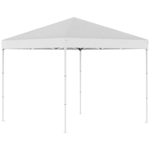 GAZEBO DA GIARDINO PIEGHEVOLE IN ACCIAIO E TESSUTO OXFORD 2.45 X 2.45 M BIANCO