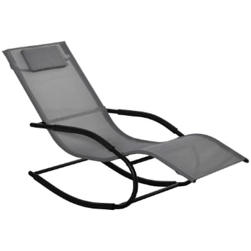 SDRAIO A DONDOLO ZERO GRAVITY ERGONOMICA IN METALLO E TEXTELINE 63 X160 X 88 CM
