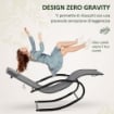 SDRAIO A DONDOLO ZERO GRAVITY ERGONOMICA IN METALLO E TEXTELINE 63 X160 X 88 CM