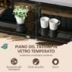 SET DA  GIARDINO CON DIVANO, POLTRONA E TAVOLINO DA CAFFÈ IN VETRO GRIGIO