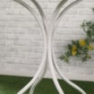 SET DA GIARDINO CON 2 SEDIE PIEGHEVOLI E 1 TAVOLINO A MOSAICO BIANCO