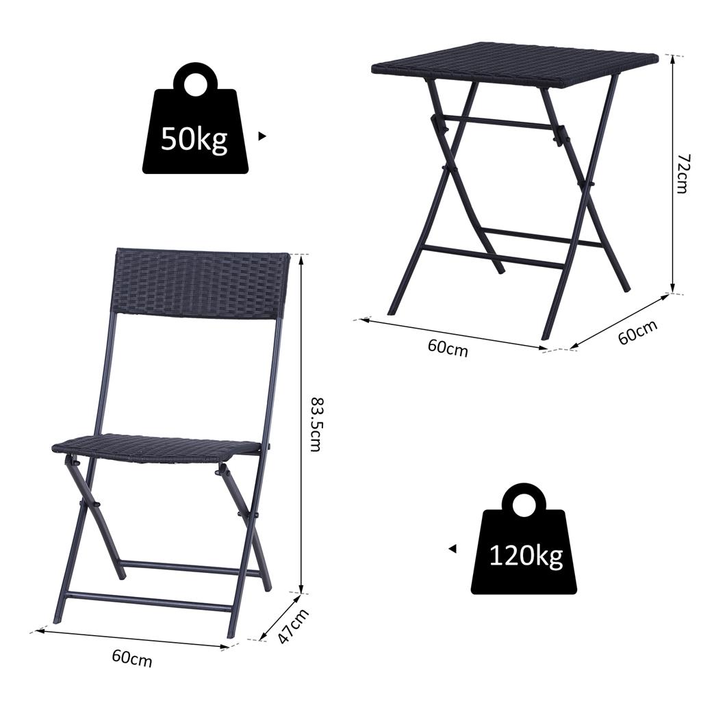 Rebecca Mobili Set 2 Sedie Pieghevoli da Esterno in Plastica Acciaio per Giardino Balcone