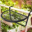 TAVOLINO DA APPENDERE ALLA RINGHIERA DEL BALCONE REGOLABILE IN ALTEZZA NERO