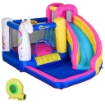 CASTELLO GONFIABILE GIGANTE CON UNICORNO PER 4 BAMBINI 380 X 320 X 210 CM
