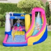 CASTELLO GONFIABILE GIGANTE CON UNICORNO PER 4 BAMBINI 380 X 320 X 210 CM