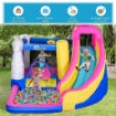 CASTELLO GONFIABILE GIGANTE CON UNICORNO PER 4 BAMBINI 380 X 320 X 210 CM
