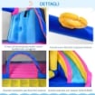 CASTELLO GONFIABILE GIGANTE CON UNICORNO PER 4 BAMBINI 380 X 320 X 210 CM