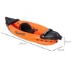 CANOA GONFIABILE IN PVC CON REMO IN ALLUMINIO E ACCESSORI ARANCIONE E NERO