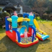CASTELLO GONFIABILE 4 IN 1 CON SCIVOLO E PISCINA 265 X 260 X 200 CM MULTICOLORE