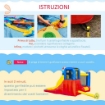 CASTELLO GONFIABILE 4 IN 1 CON SCIVOLO E PISCINA 265 X 260 X 200 CM MULTICOLORE