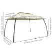 GAZEBO CON DOPPIO TETTUCCIO PARETI IN POLIESTERE 3.95 X 2.95 M BEIGE