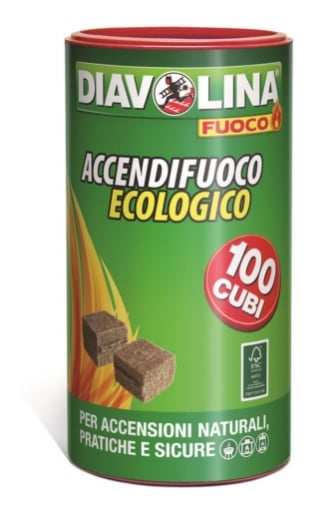 Diavolina Accendifuoco Ecologico Pz.100