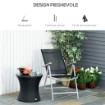 SEDIA DA GIARDINO PIEGHEVOLE CON SCHIENALE REGOLABILE IN ALLUMINIO