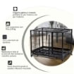 GABBIA BOX PER CANI CUCCIOLI DA INTERNO ESTERNO CON ROTELLE 92×62×75CM