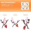 CYCLETTE 2 IN 1 RESISTENZA MAGNETICA REGOLABILE 8 LIVELLI SCHERMO LCD ROSSA