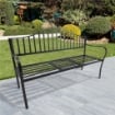 PANCHINA DA GIARDINO IN FERRO BATTUTO A STRISCE NERO