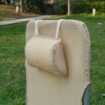 SDRAIO PIEGHEVOLE RECLINABILE CON CUSCINO DA GIARDINO SPIAGGIA BEIGE