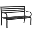 PANCHINA DA GIARDINO IN METALLO 127 X 62 X 82CM COLORE NERO