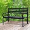 PANCHINA DA GIARDINO IN METALLO 127 X 62 X 82CM COLORE NERO