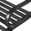 PANCHINA DA GIARDINO IN METALLO 127 X 62 X 82CM COLORE NERO