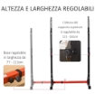 SUPPORTO PER BILANCIERE CON ALTEZZA E LARGHEZZA REGOLABILI IN ACCIAIO