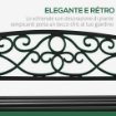 PANCHINA DA GIARDINO A 2 POSTI IN GHISA DECORATA 128 X 58.5 X 85 CM NERO
