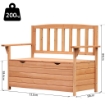 PANCHINA IN LEGNO DA GIARDINO A 2 POSTI CON VANO CONTENITORE 112X58X84 CM