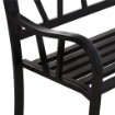 PANCHINA DA GIARDINO 2 POSTI  IN METALLO 128 X 56  X 86 CM NERO