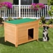 CUCCIA PER CANI IMPERMEABILE DA ESTERNO IN LEGNO DI ABETE 85X58X58CM
