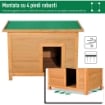 CUCCIA PER CANI IMPERMEABILE DA ESTERNO IN LEGNO DI ABETE 85X58X58CM